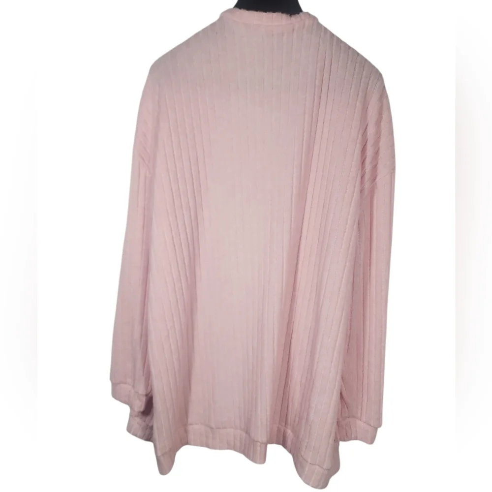 Light Pink Ribbed Cardigan And Shorts Set. M/L - Picture 3 of 10